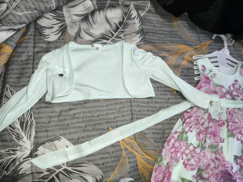 Vestido limonada floral para niña 18 meses chaleco - 4