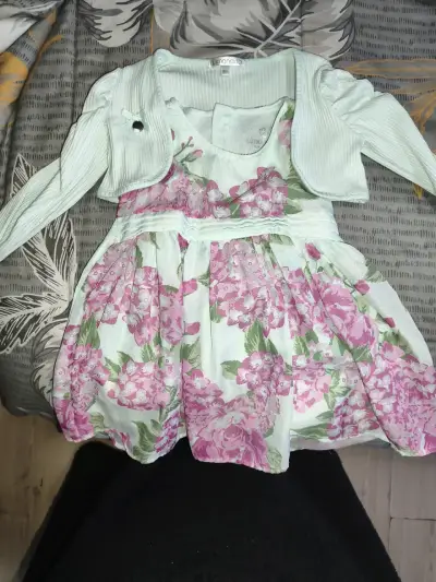 Vestido limonada floral para niña 18 meses chaleco - miniatura 6
