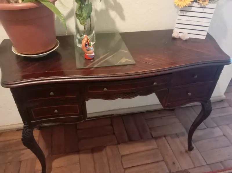 Mesa consola de madera vintage - 1