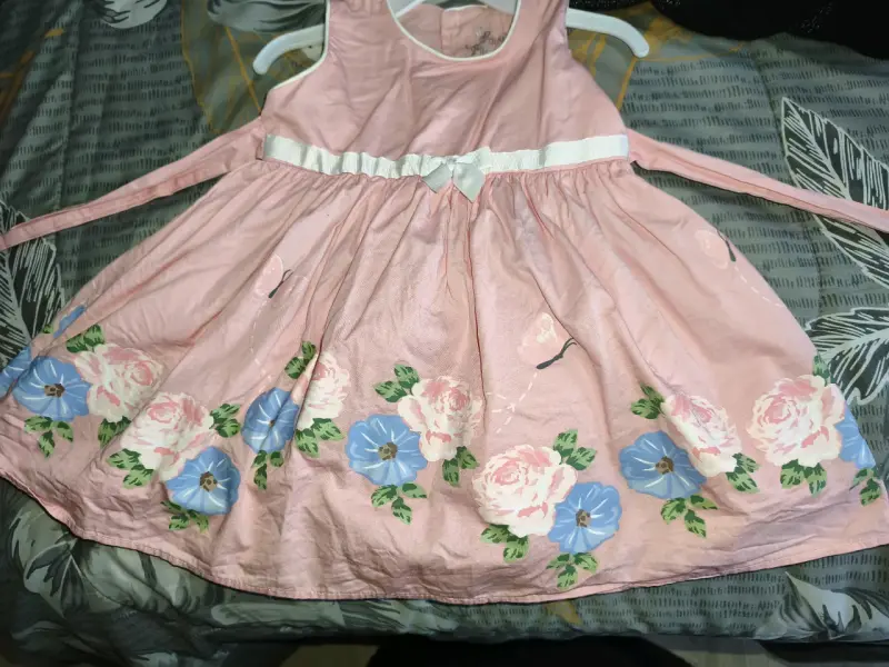 Vestido rosado con flores marca limonada 24 meses - 4