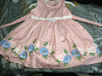 Vestido rosado con flores marca limonada 24 meses - miniatura 4