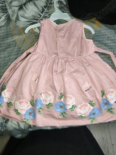 Vestido rosado con flores marca limonada 24 meses - miniatura 5
