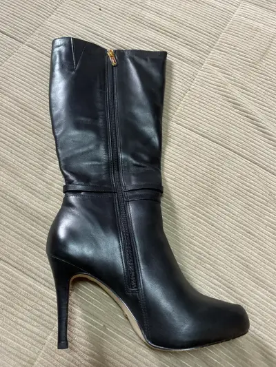 Bota negra de cuero elegante Gacel - miniatura 2