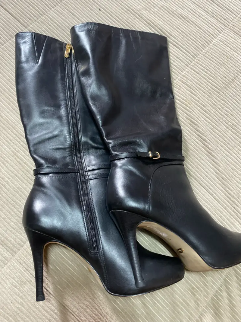 Bota negra de cuero elegante Gacel - 3