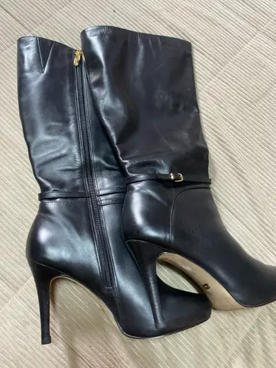 Bota negra de cuero elegante Gacel - miniatura 3