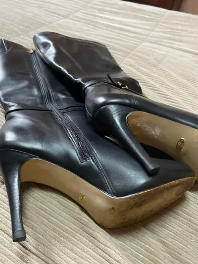 Bota negra de cuero elegante Gacel - miniatura 4