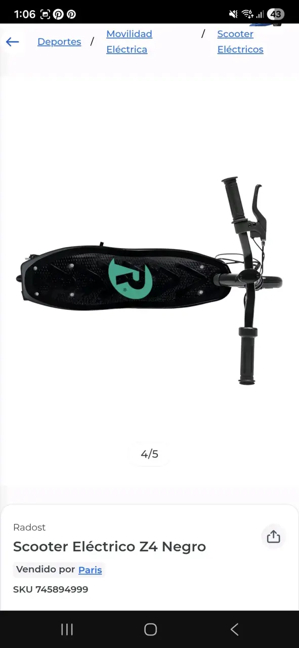 Scooter Eléctrico Radost Z4 Negro - 3