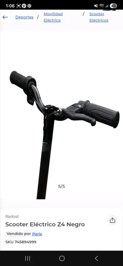Scooter Eléctrico Radost Z4 Negro - miniatura 4
