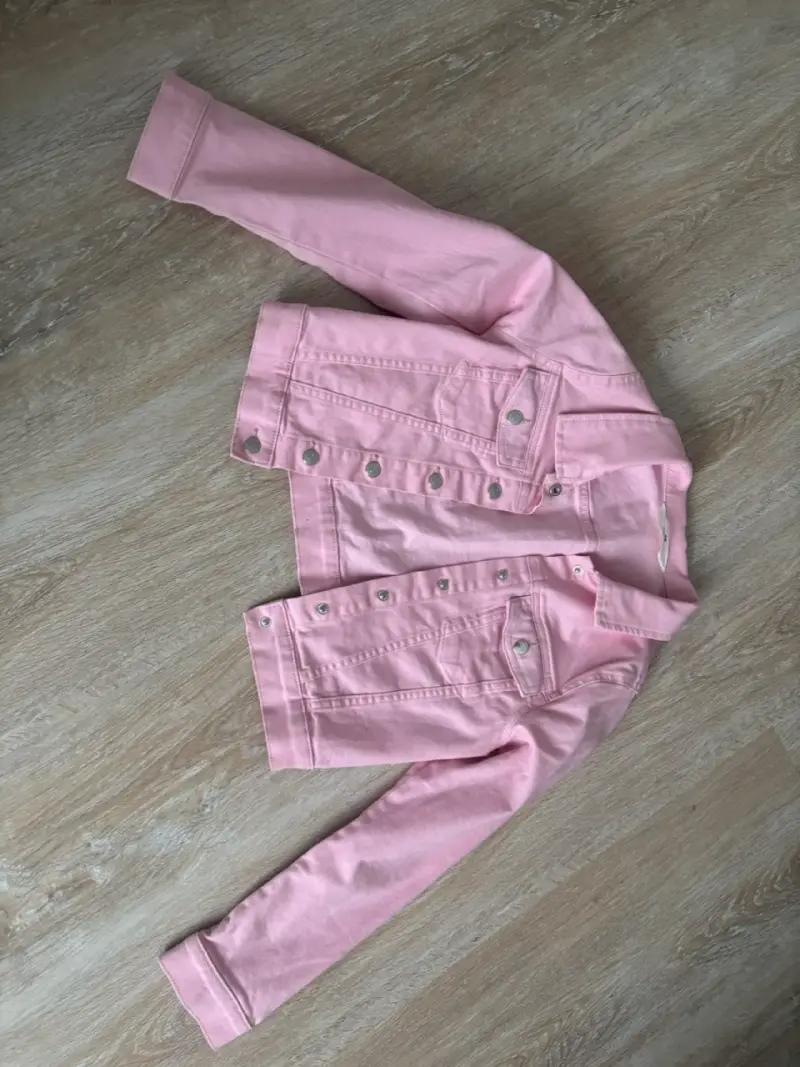 Chaqueta h&m de mezclilla rosada - 2
