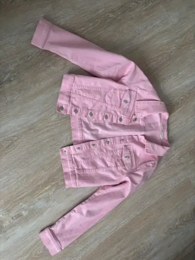 Chaqueta h&m de mezclilla rosada - miniatura 2
