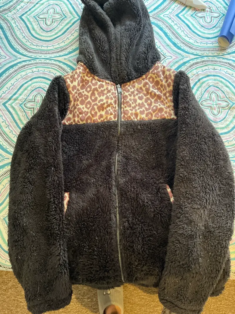 Chaqueta de felpa con estampado - 1