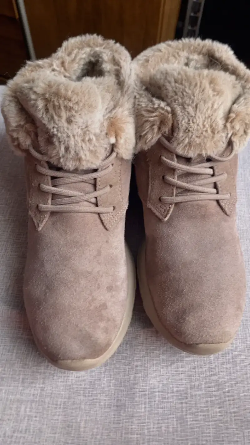 Botines de gamuza con forro peludo - 1