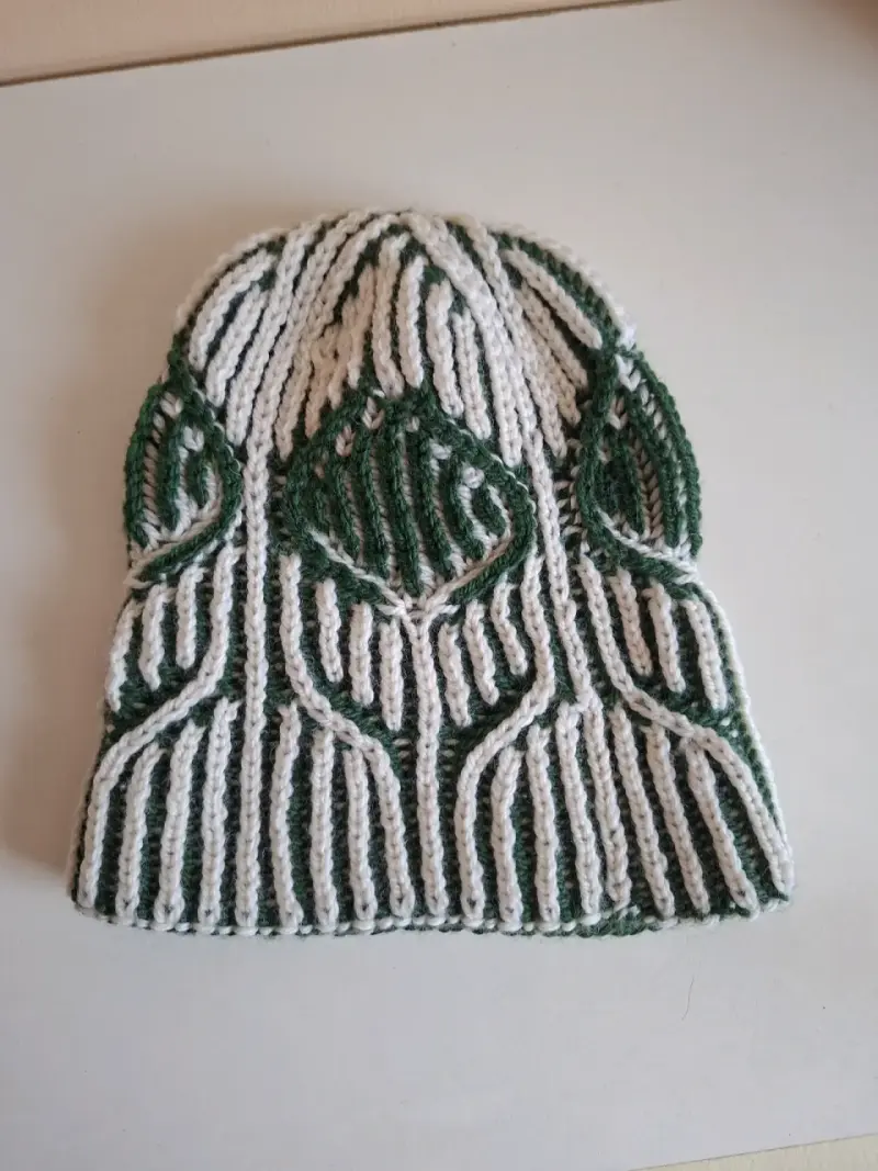 Gorro tejido bicolor - 1