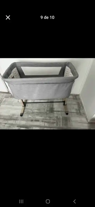 Cuna colecho gris Infanti + colchon antirreflujo - miniatura 5