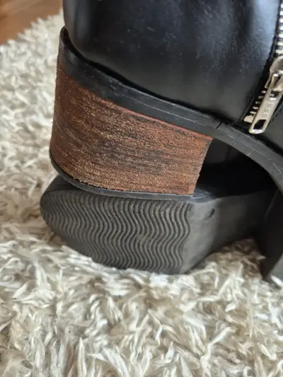 Botines negros de cuero con cierre lateral teral - miniatura 3