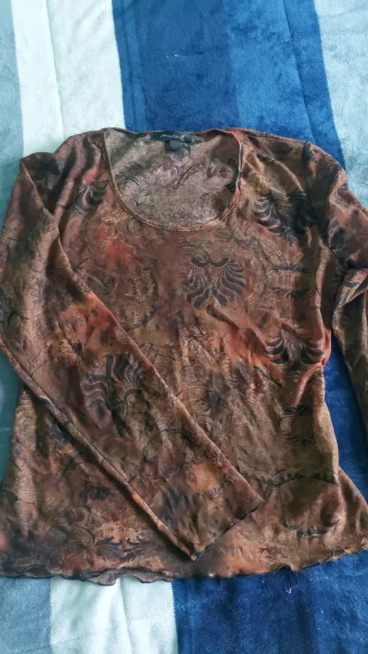 Polera estampada manga larga