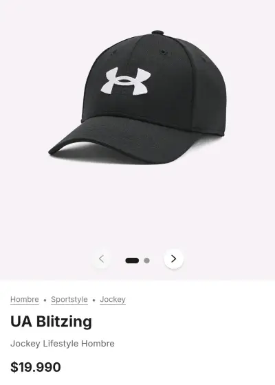 Gorra negra Under Armour - miniatura 2