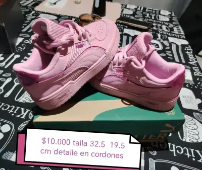 Zapatillas rosadas talla 32.5 - miniatura 1
