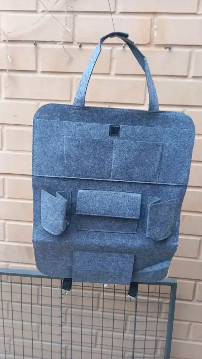 Organizador de asiento de auto gris - miniatura 2
