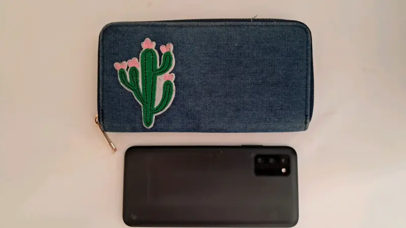 Billetera de tela con cactus - 4