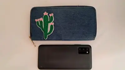 Billetera de tela con cactus - miniatura 4