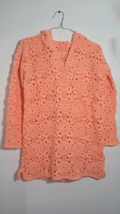 Chaleco de crochet naranja - miniatura 1