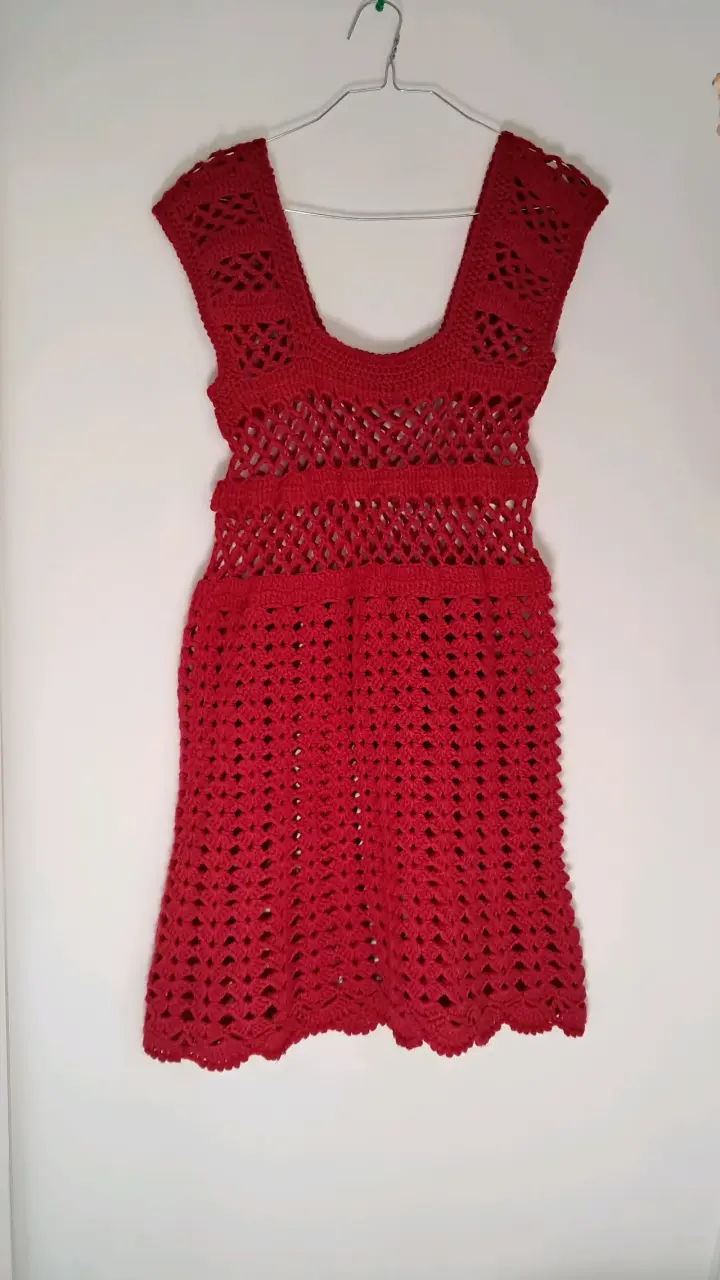 Vestido tejido rojo