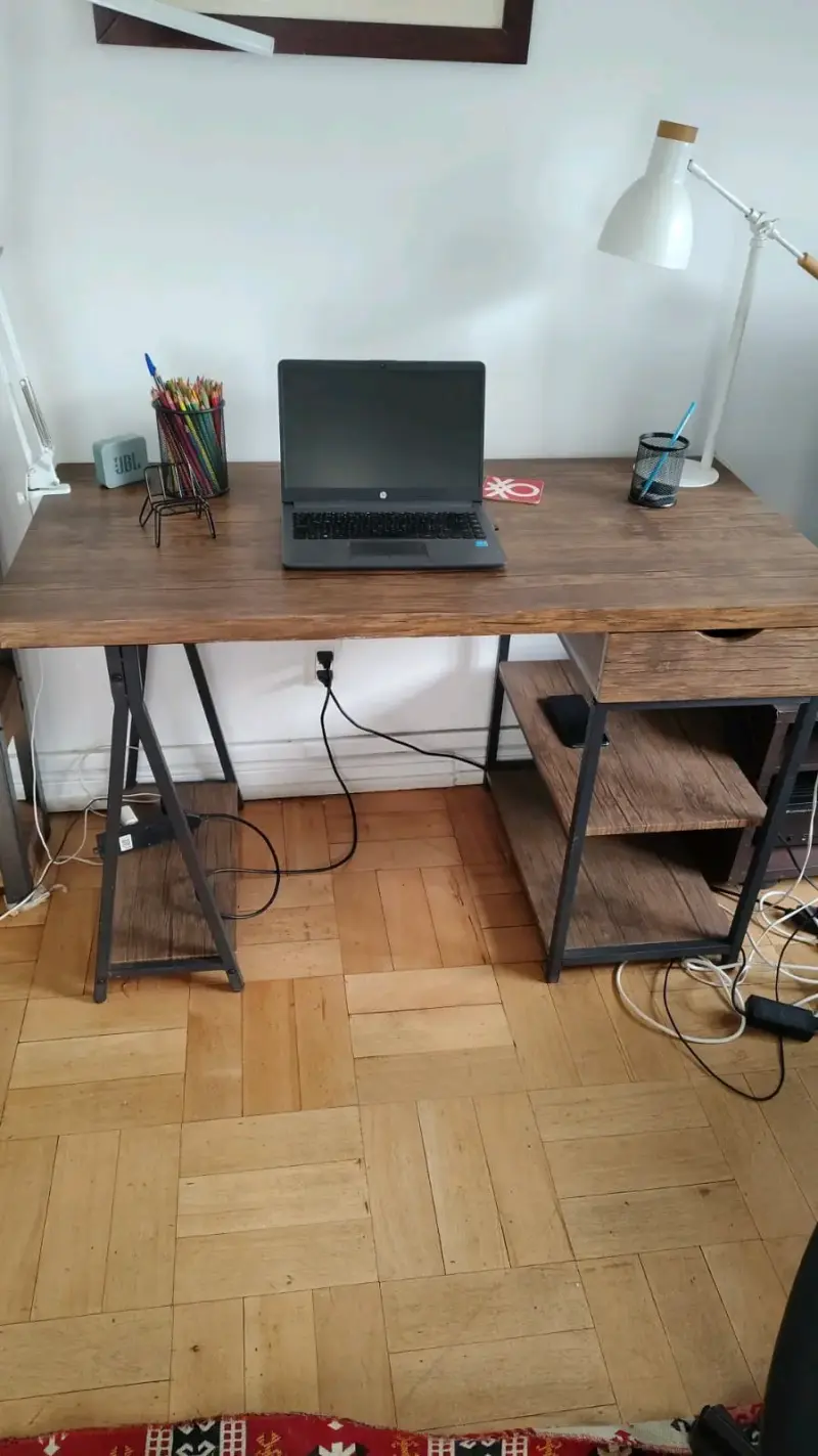 Escritorio de madera estilo industrial - 3