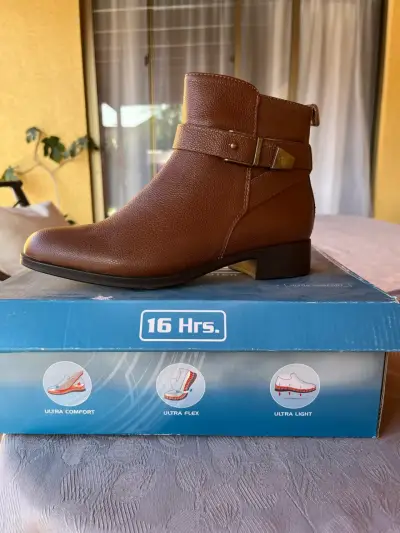 Botines cuero marrón con cremallera - miniatura 3