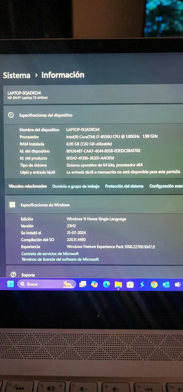 Laptop HP Envy i7 8GB ram - 1