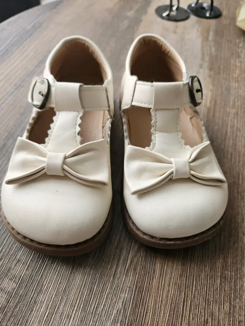 Zapatos beige con lazo niña - 2