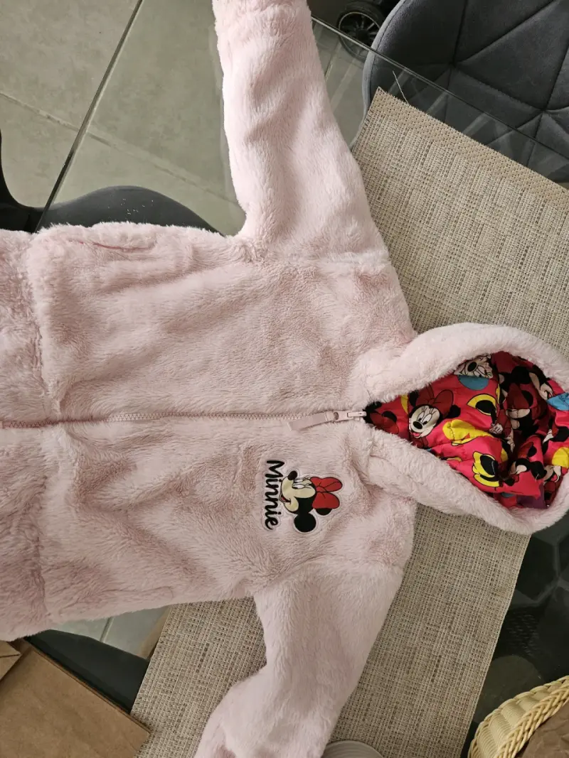 Abrigo infantil Minnie rosado - 1
