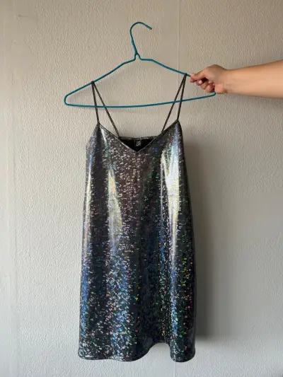 Vestido corto holografico - miniatura 1