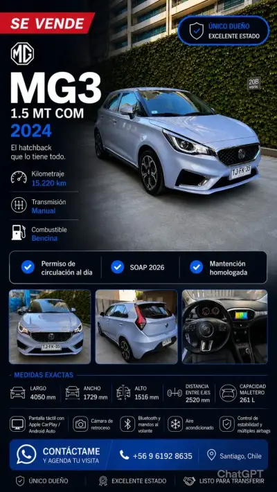 Auto MG 3 2024 15.220 km - miniatura 12