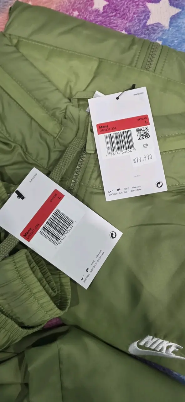 Buzo completo cortavientos verde Nike - 3