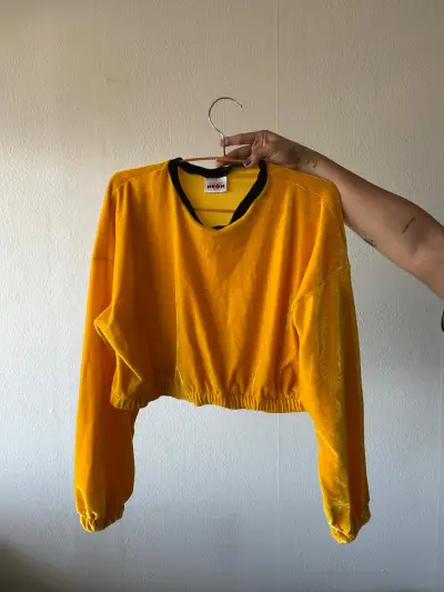Polerón corto amarillo neón - miniatura 1