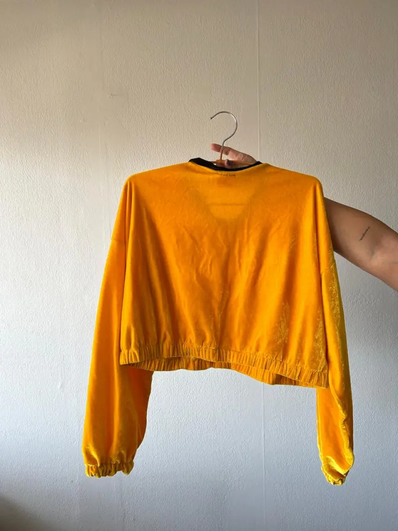 Polerón corto amarillo neón - 2
