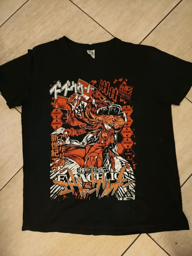 Polera negra Eva 02 Neon Genesis Evangelion - 1