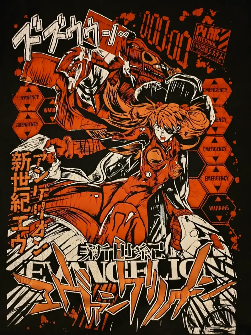 Polera negra Eva 02 Neon Genesis Evangelion - 2