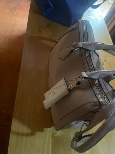 Cartera de cuero gris - miniatura 1
