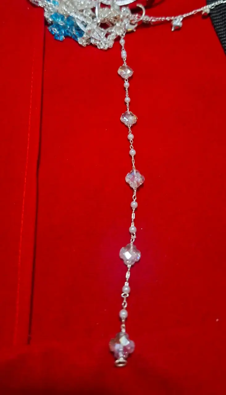 Pulsera fina con cristal transparente