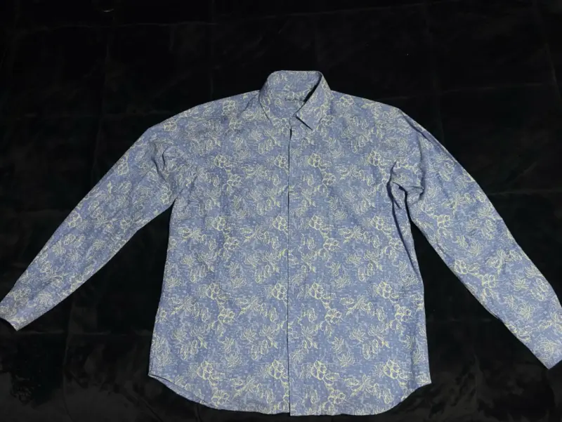 Camisa azul estampada Arrow - 3