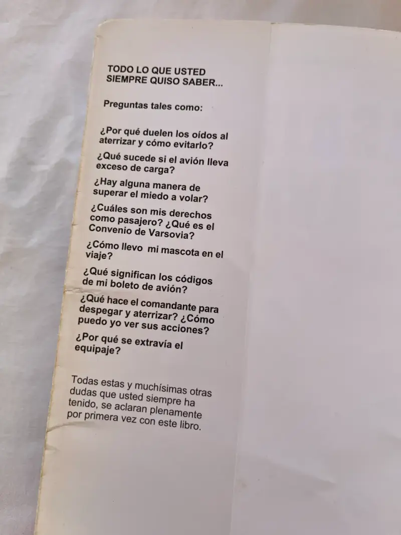 Libro Pasajero de Avión - 5