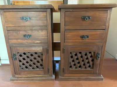 Veladores de madera rústicos - miniatura 3