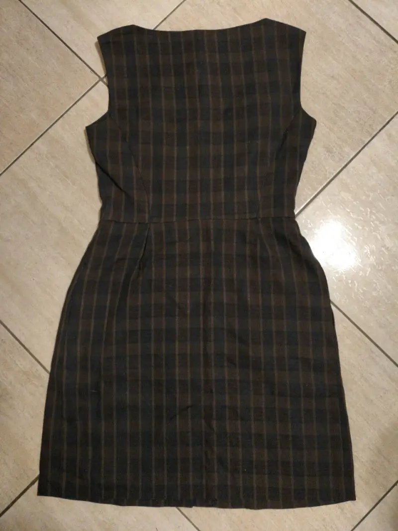Vestido a cuadros marrón - 2