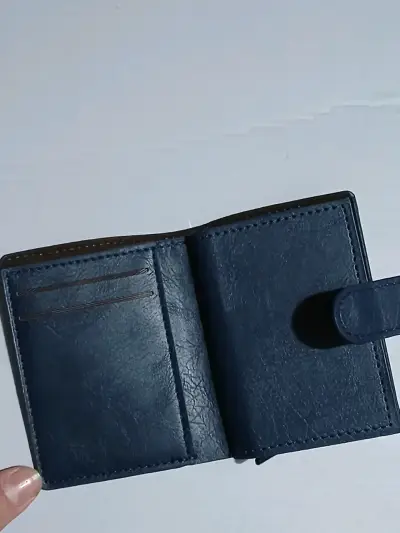Billetera azul contarjetero automático - miniatura 5