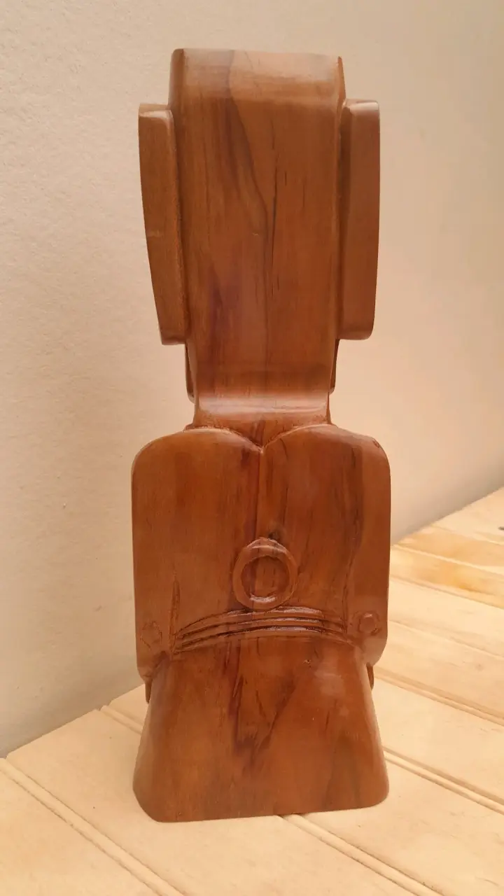 Moai Tallado Madera Nativa 25cms. - 4