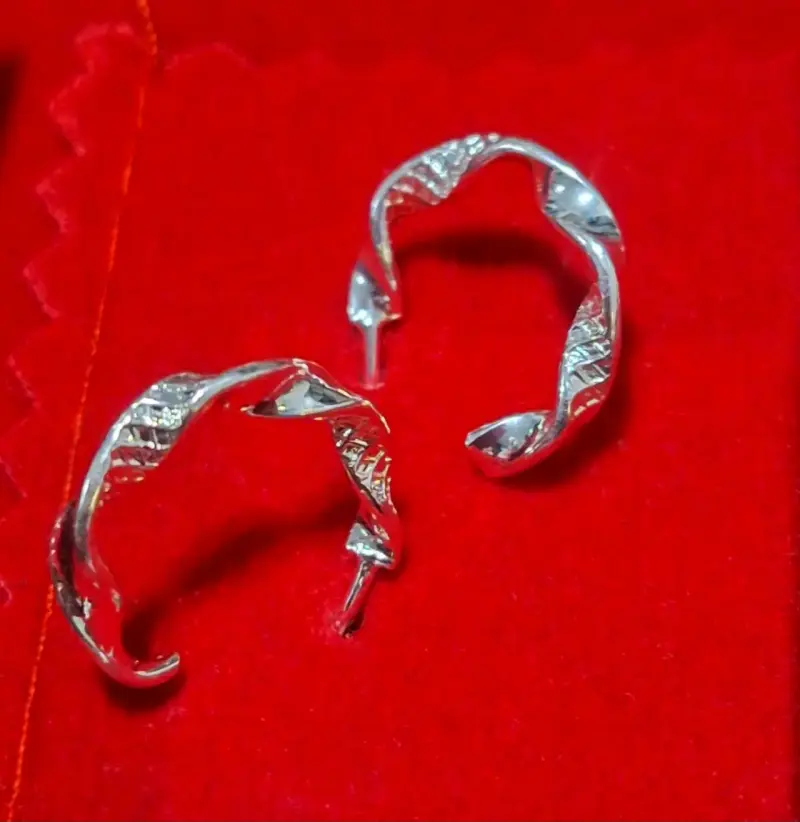 Aros de plata elegantes