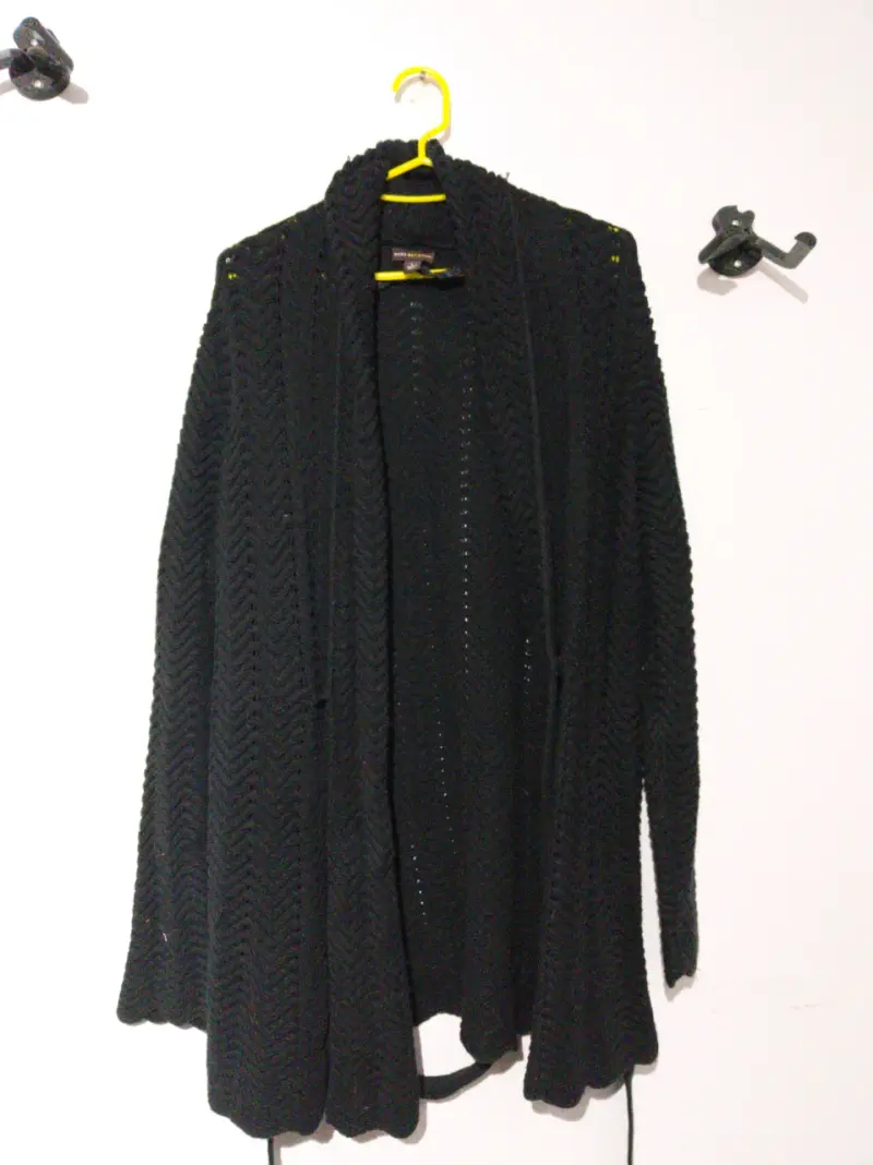 Cardigan negro de punto - 1