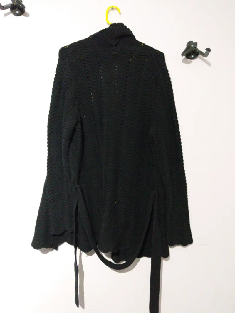 Cardigan negro de punto - 2